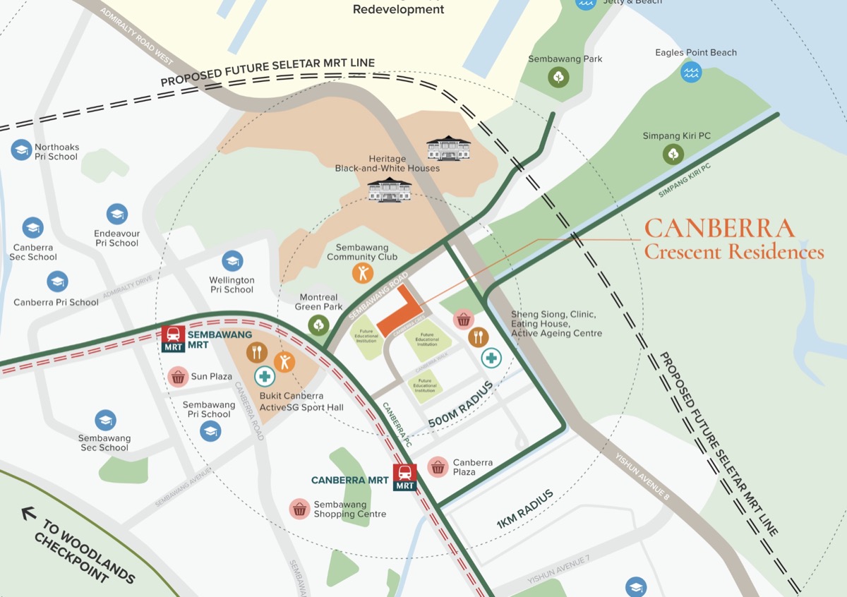 Canberra Crescent Location Map